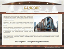 Tablet Screenshot of cancorppropertygroup.com